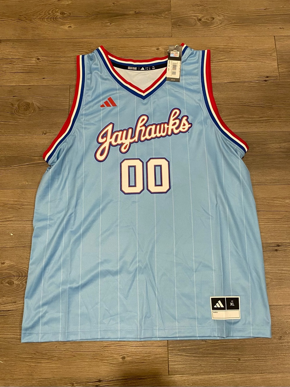 Adidas Kansas Jayhawks Powder Blue Jersey